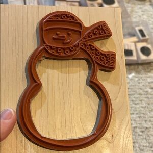 Snowman Cookie Cutter Mold - Rust Orange-Simple Seasonal Thanks